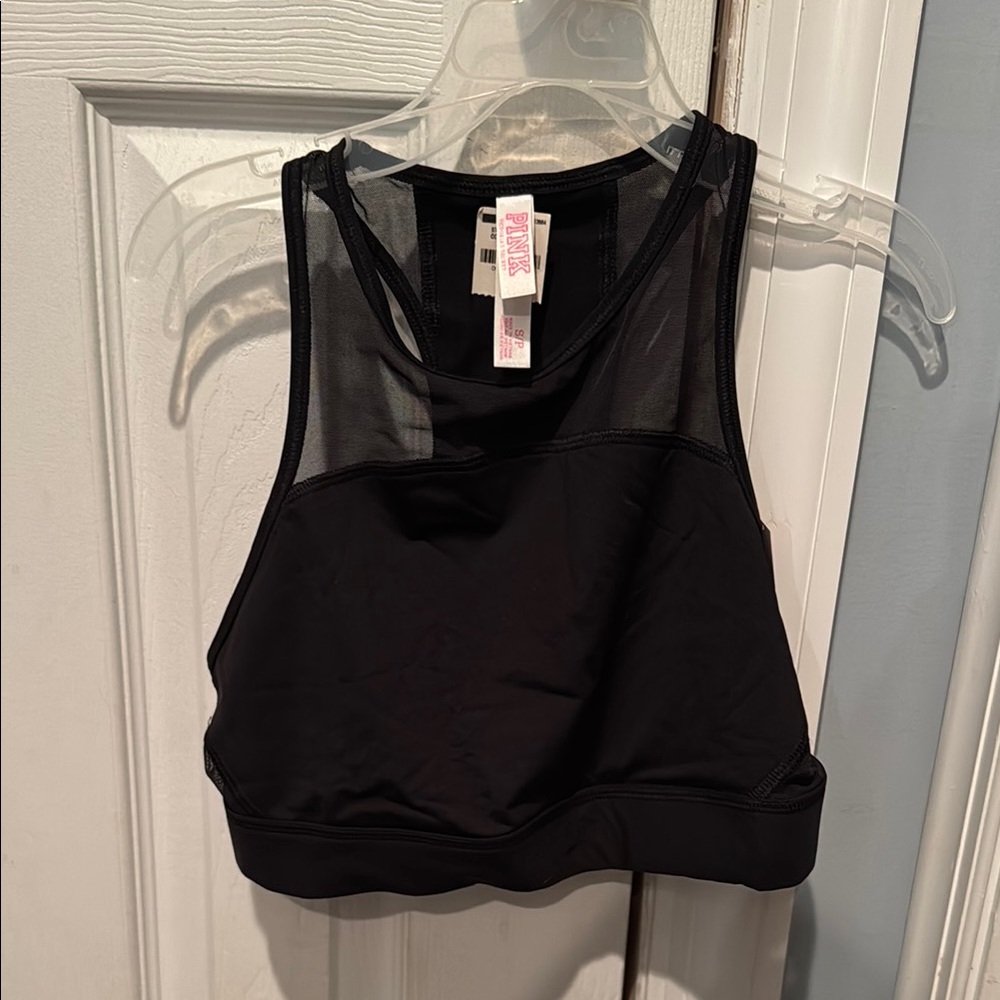 Pink Victoria's Secret Black Sports Bra NWT